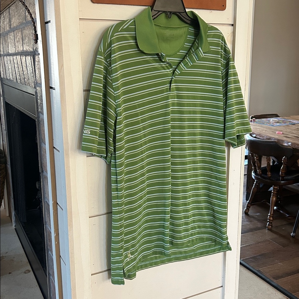 Ping Green Striped Men's Shirt